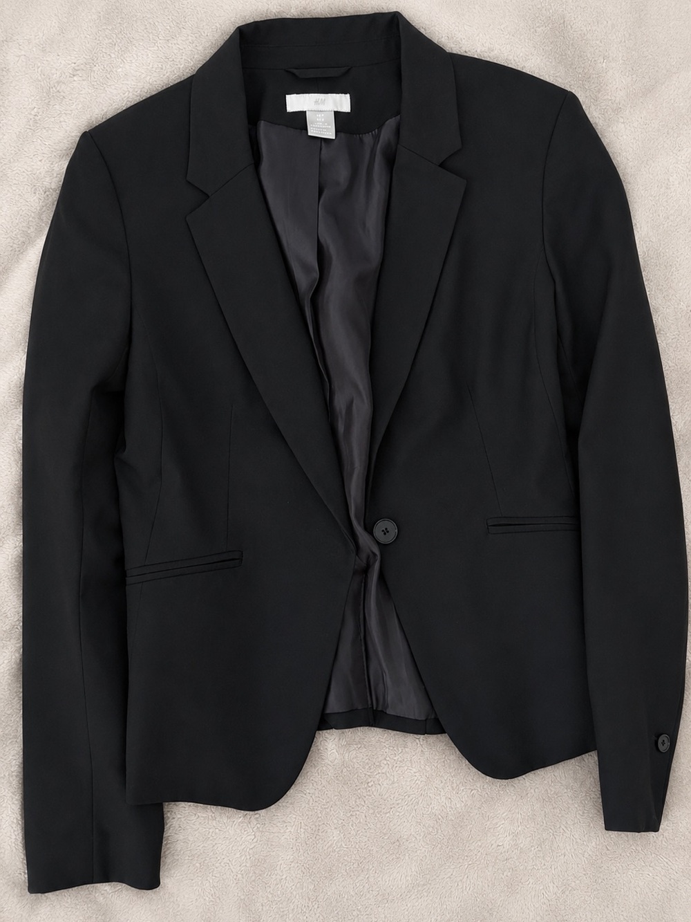 H&M Black Single-Button Tailored Blazer